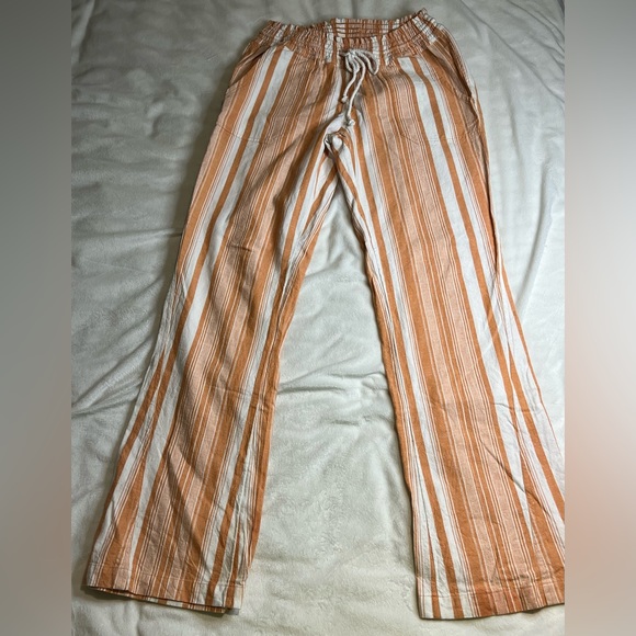Roxy Orange Stripe Beach Pants Size L - Picture 2 of 9